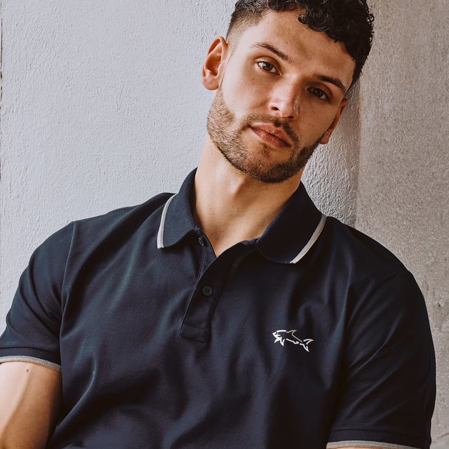 Image number 4 for Paul And Shark Short Sleeved Polo T Shirt Navy
