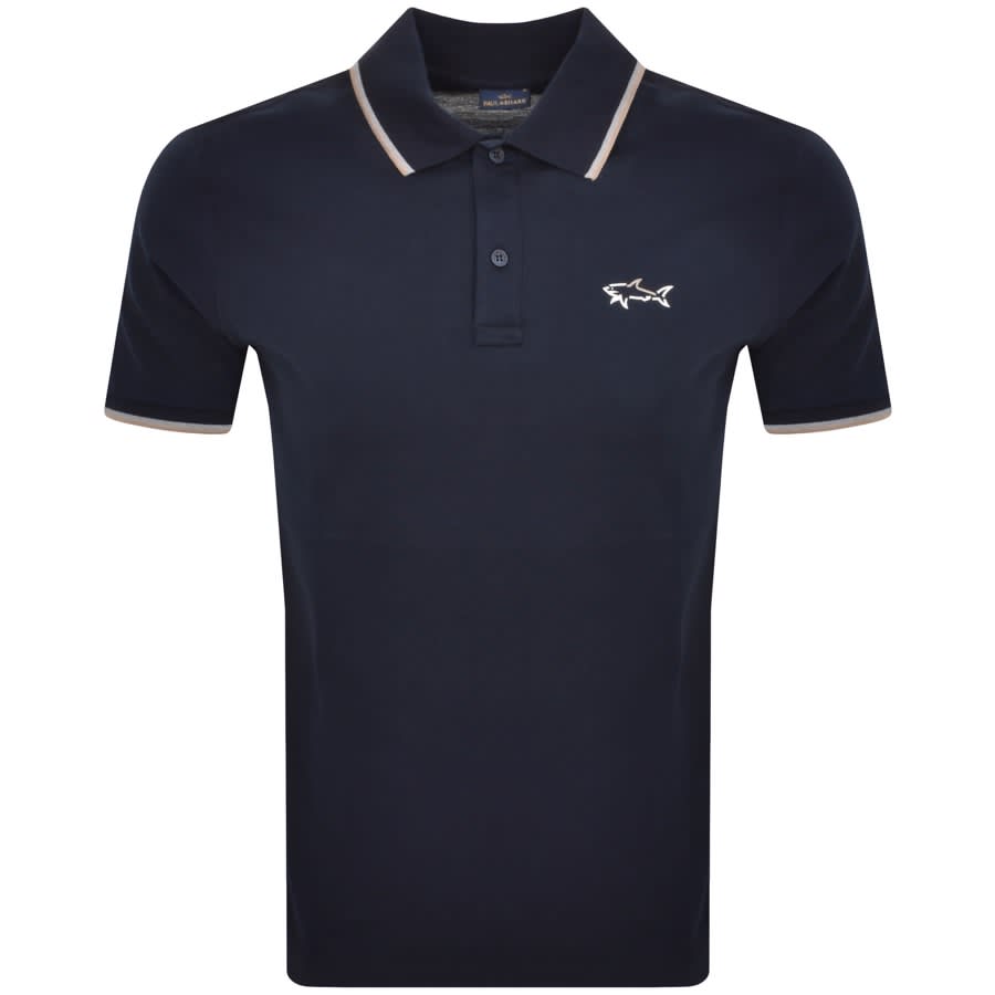 Image number 1 for Paul And Shark Short Sleeved Polo T Shirt Navy