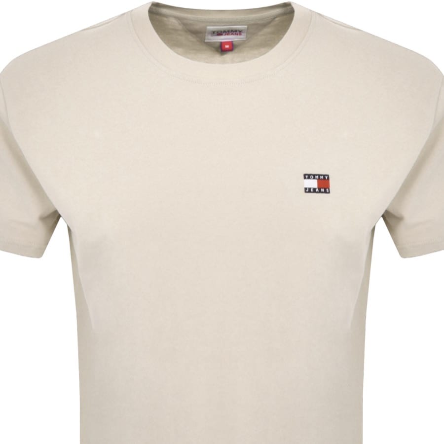 Image number 2 for Tommy Jeans Logo T Shirt Beige