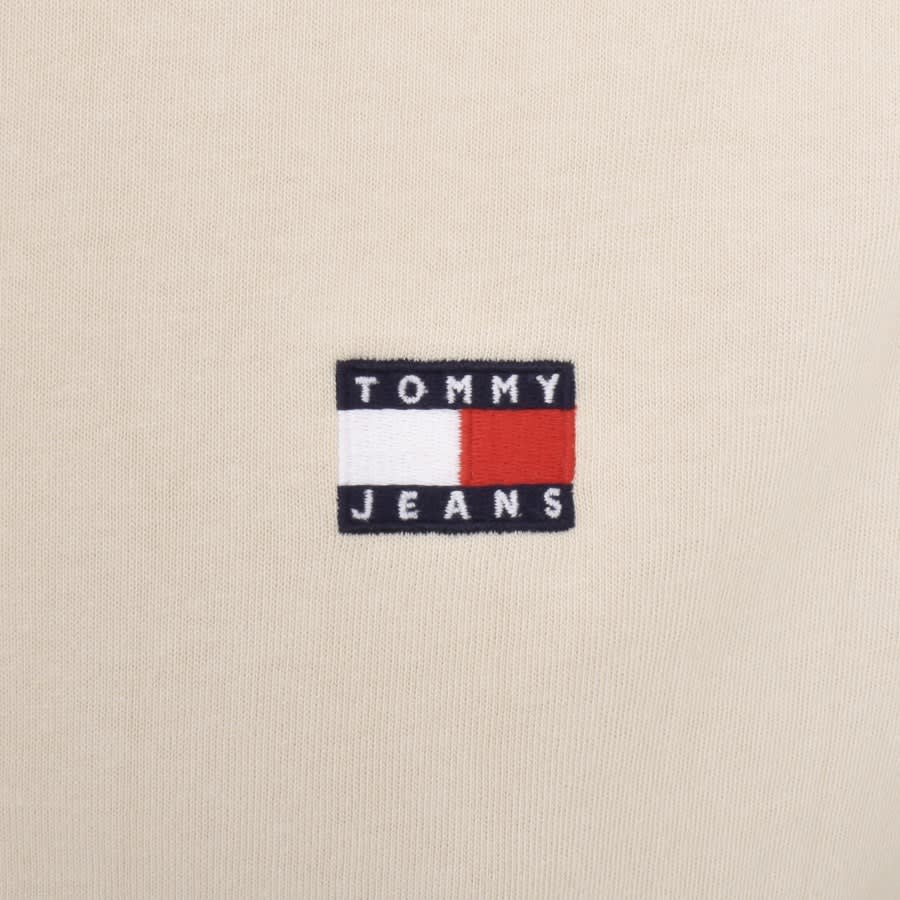 Image number 3 for Tommy Jeans Logo T Shirt Beige