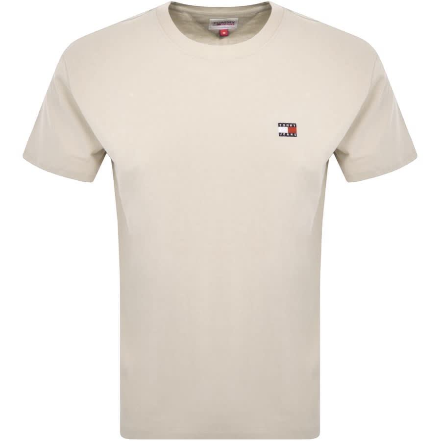Image number 1 for Tommy Jeans Logo T Shirt Beige