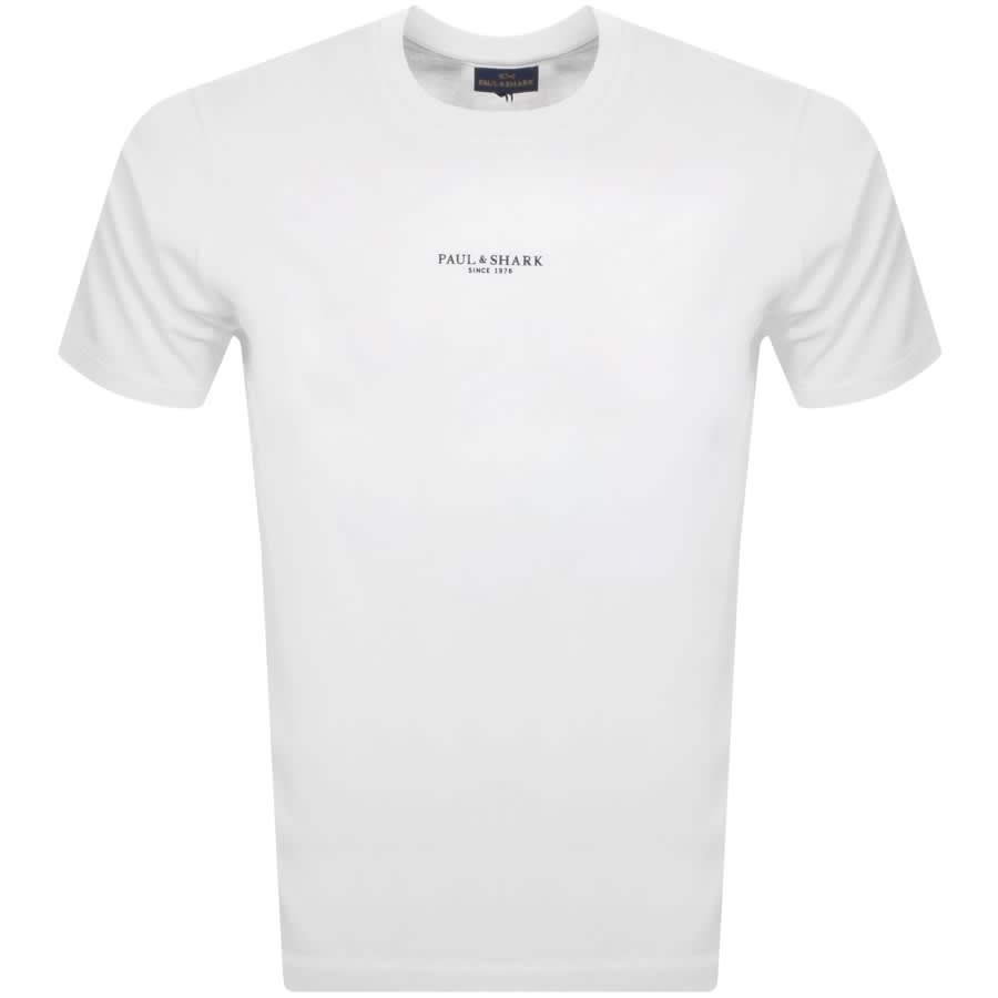 Image number 1 for Paul And Shark Short Sleeve Logo T Shirt White