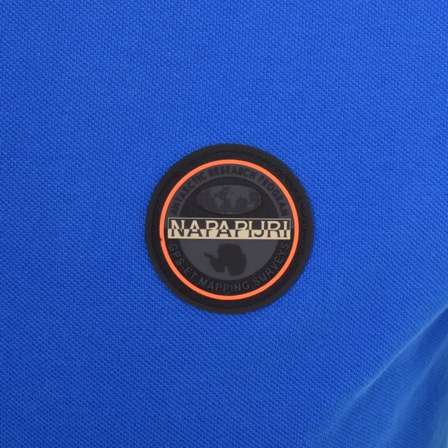 Image number 3 for Napapijri Macas Short Sleeve Polo T Shirt Blue