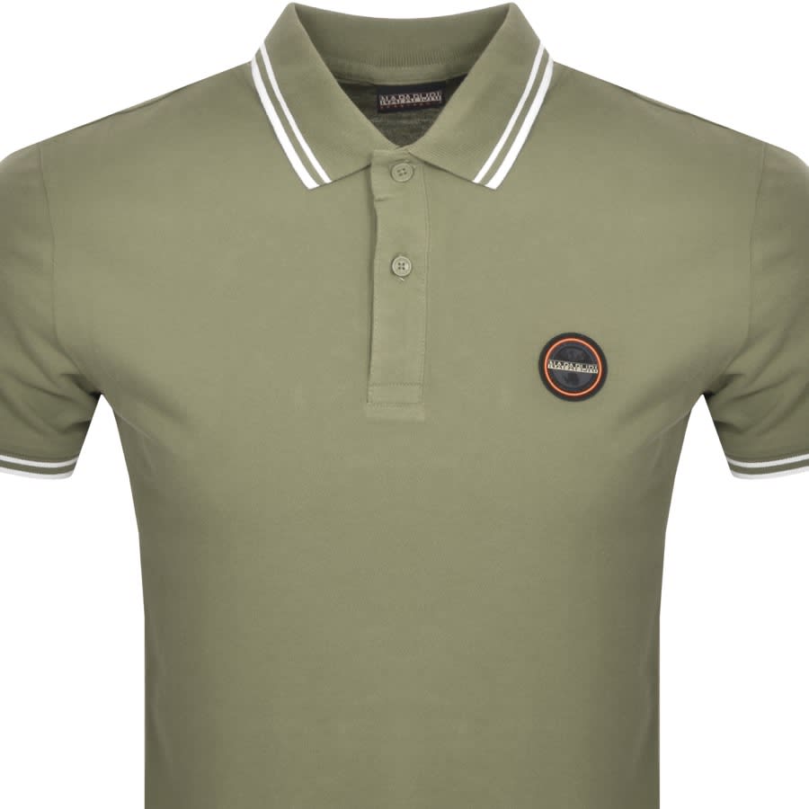 Image number 2 for Napapijri Macas Short Sleeve Polo T Shirt Green