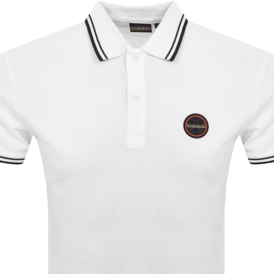 Image number 2 for Napapijri Macas Short Sleeve Polo T Shirt White