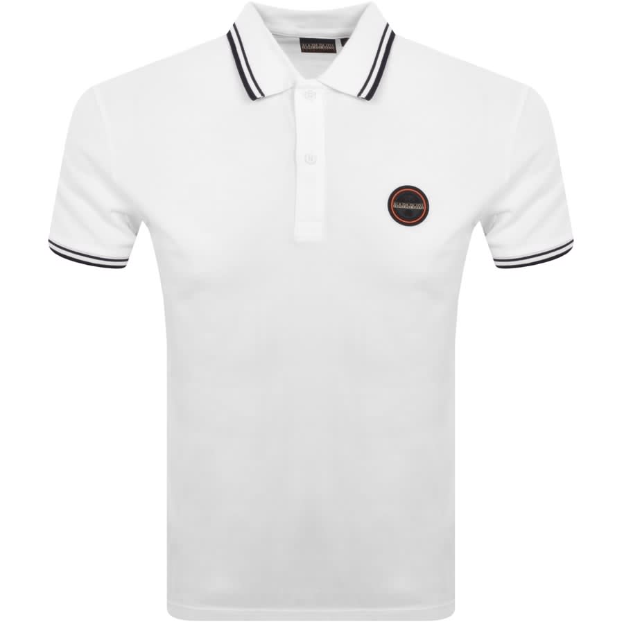 Image number 1 for Napapijri Macas Short Sleeve Polo T Shirt White