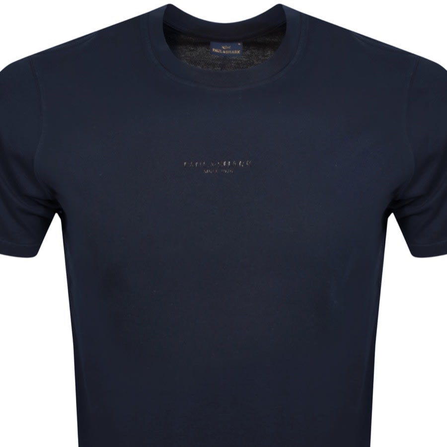 Image number 2 for Paul And Shark Short Sleeve Logo T Shirt Navy