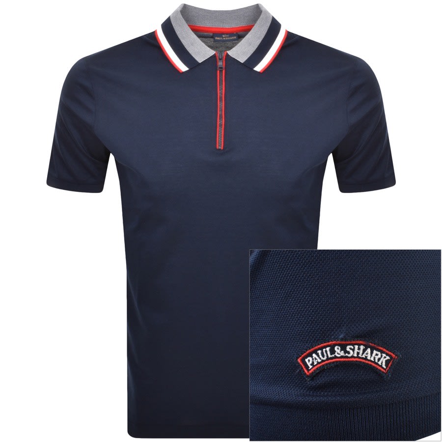 Image number 1 for Paul And Shark Polo T Shirt Navy