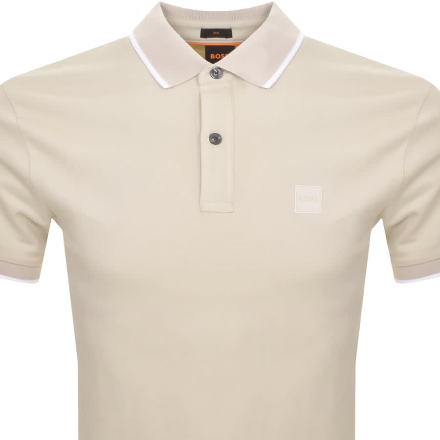 Image number 2 for BOSS Passertip Polo T Shirt Beige