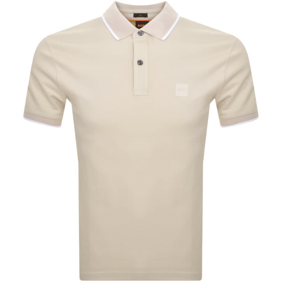 Image number 1 for BOSS Passertip Polo T Shirt Beige
