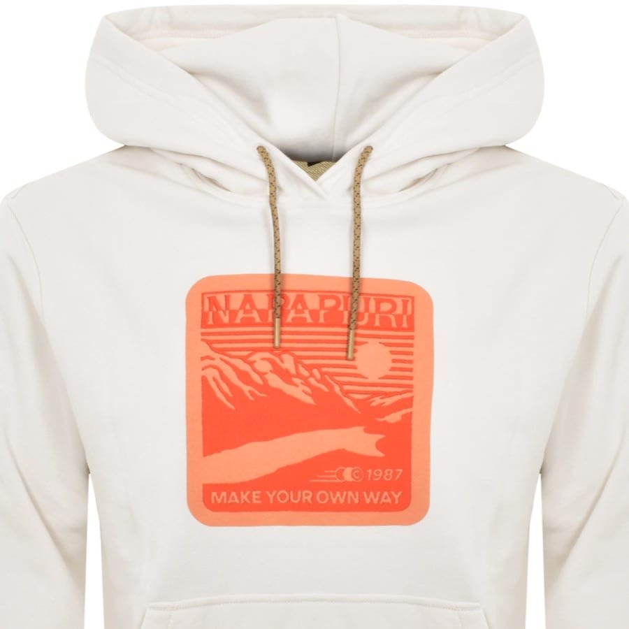 White napapijri hoodie hot sale