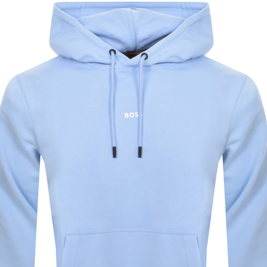 Image number 2 for BOSS Wesmall Pullover Hoodie Blue