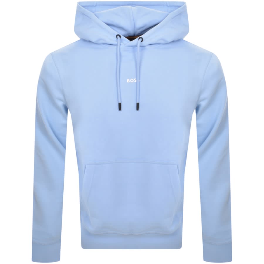 Image number 1 for BOSS Wesmall Pullover Hoodie Blue