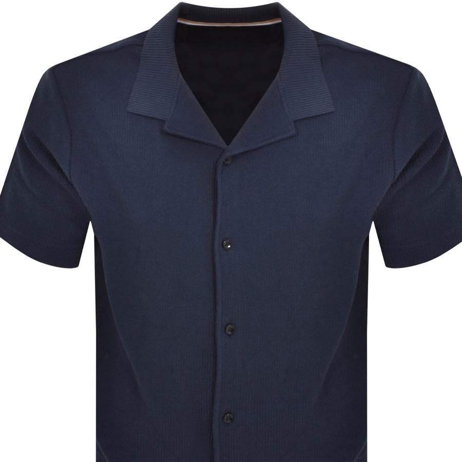 Image number 2 for BOSS Powell 129 Short Sleeved Shirt Blue