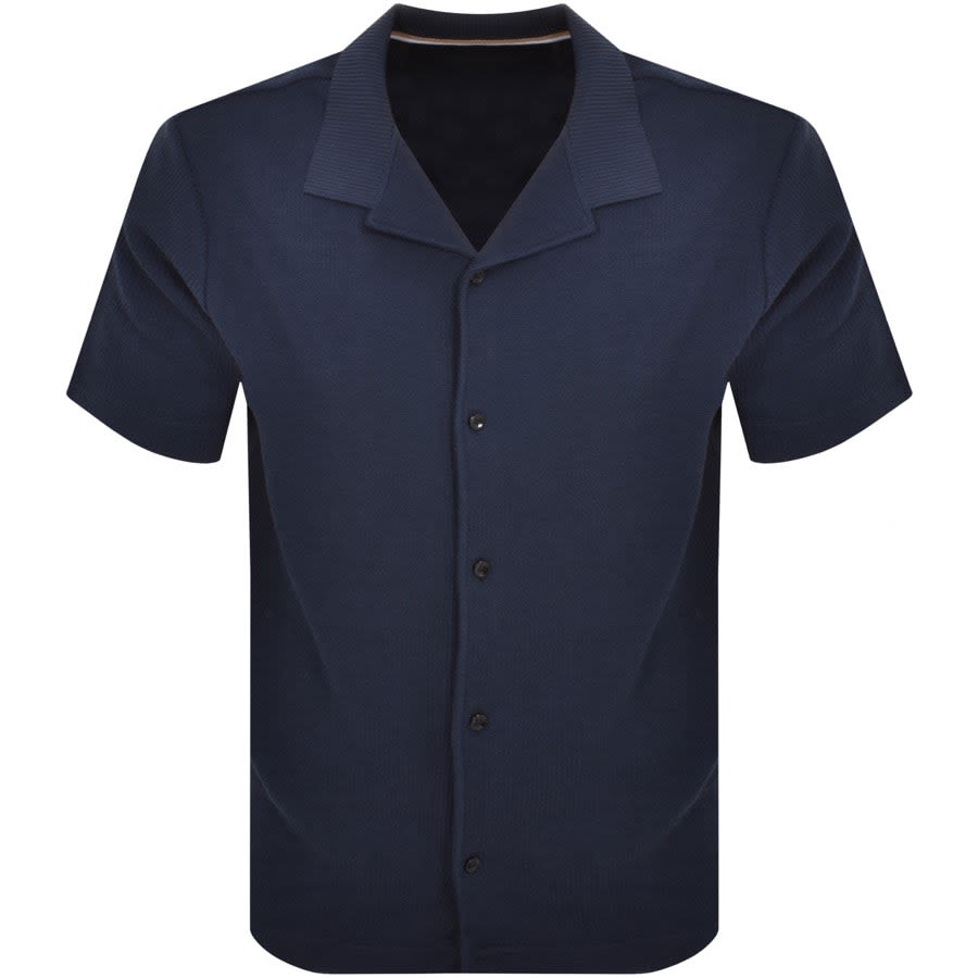 Image number 1 for BOSS Powell 129 Short Sleeved Shirt Blue