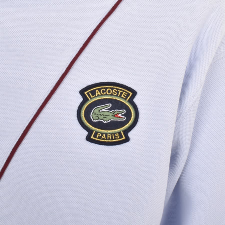 Image number 3 for Lacoste Half Zip Logo Sweatshirt Blue