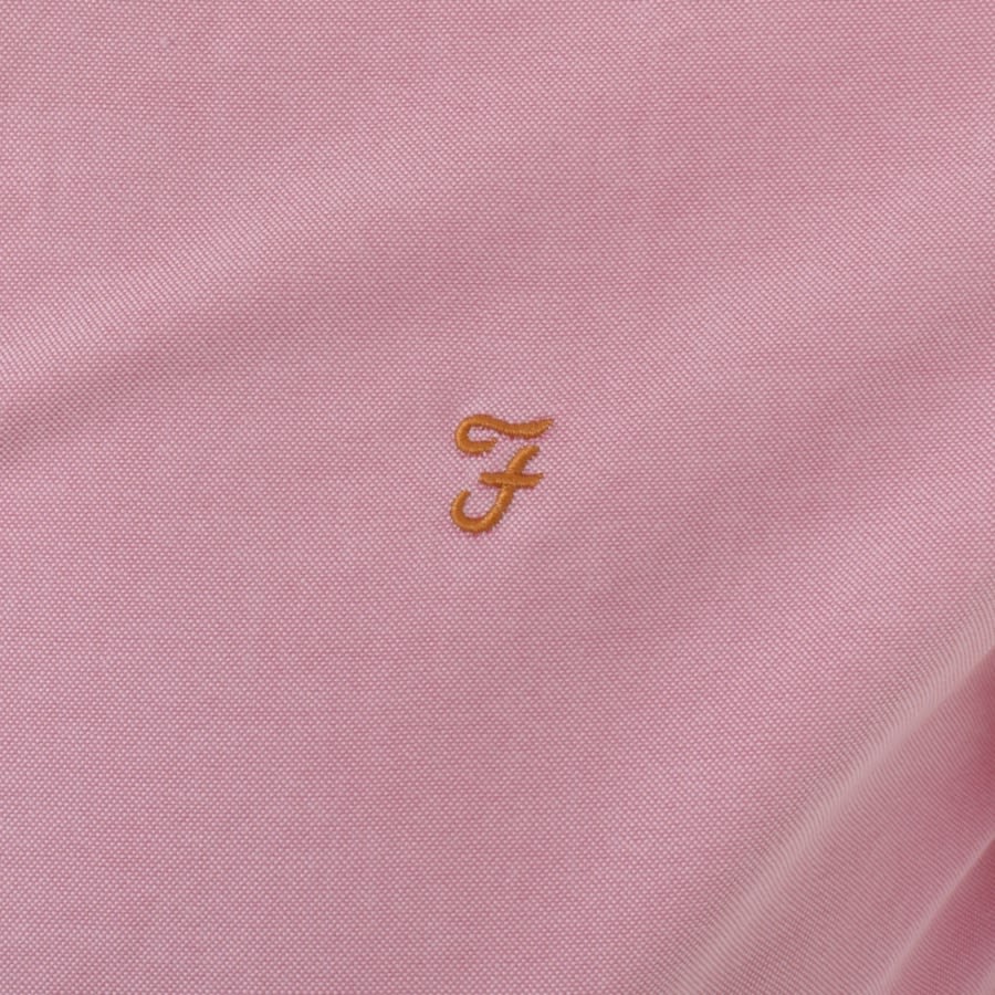 Image number 3 for Farah Vintage Brewer Short Sleeve Shirt Pink