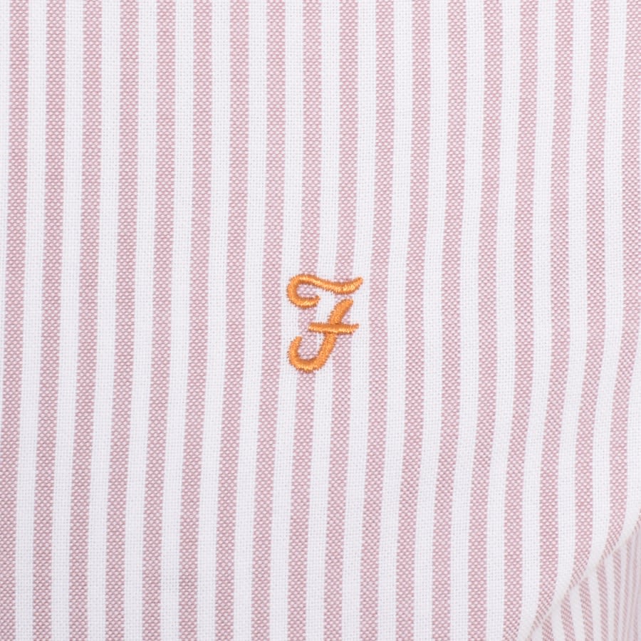 Image number 3 for Farah Vintage Brewer Short Sleeve Shirt Pink