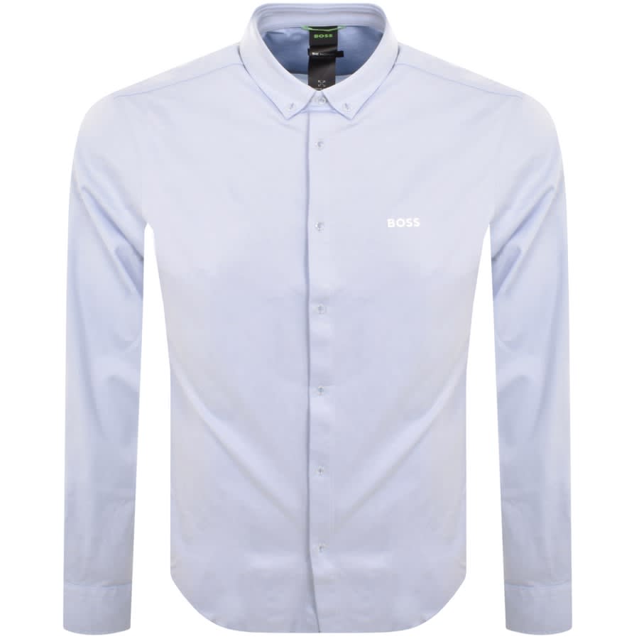 Image number 1 for BOSS Motion Long Sleeved Shirt Blue