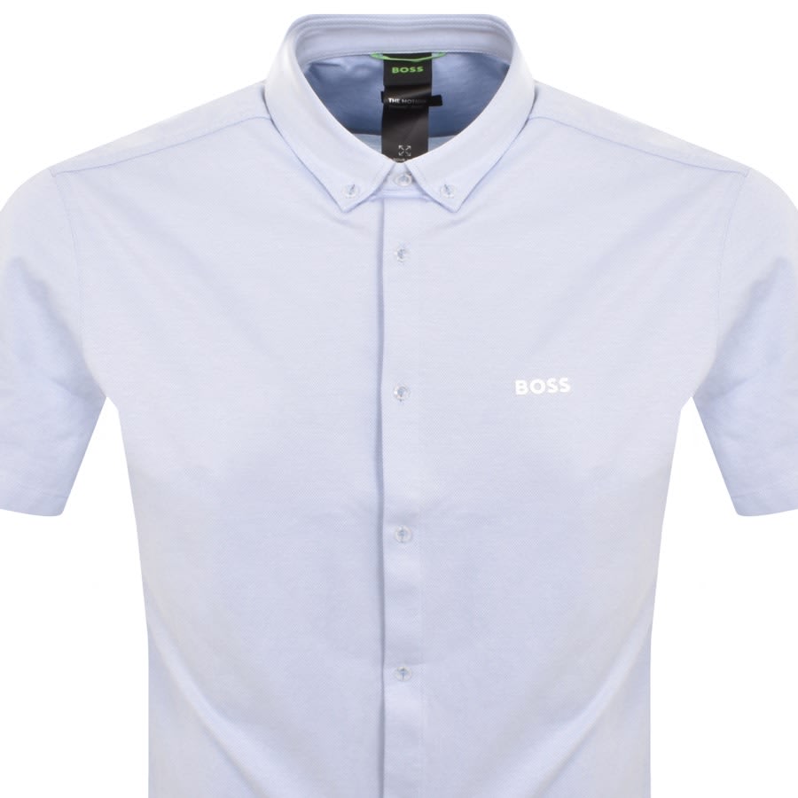 Image number 2 for BOSS Motion Short Sleeve Shirt Blue