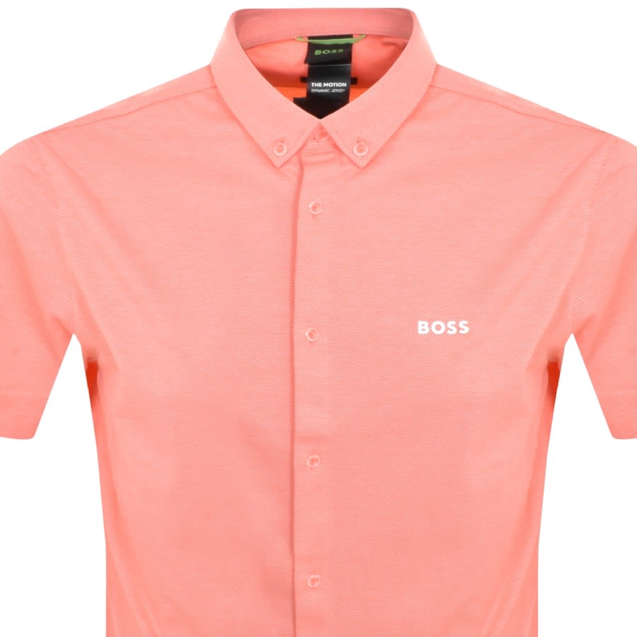 Image number 2 for BOSS Motion Short Sleeve Shirt Orange