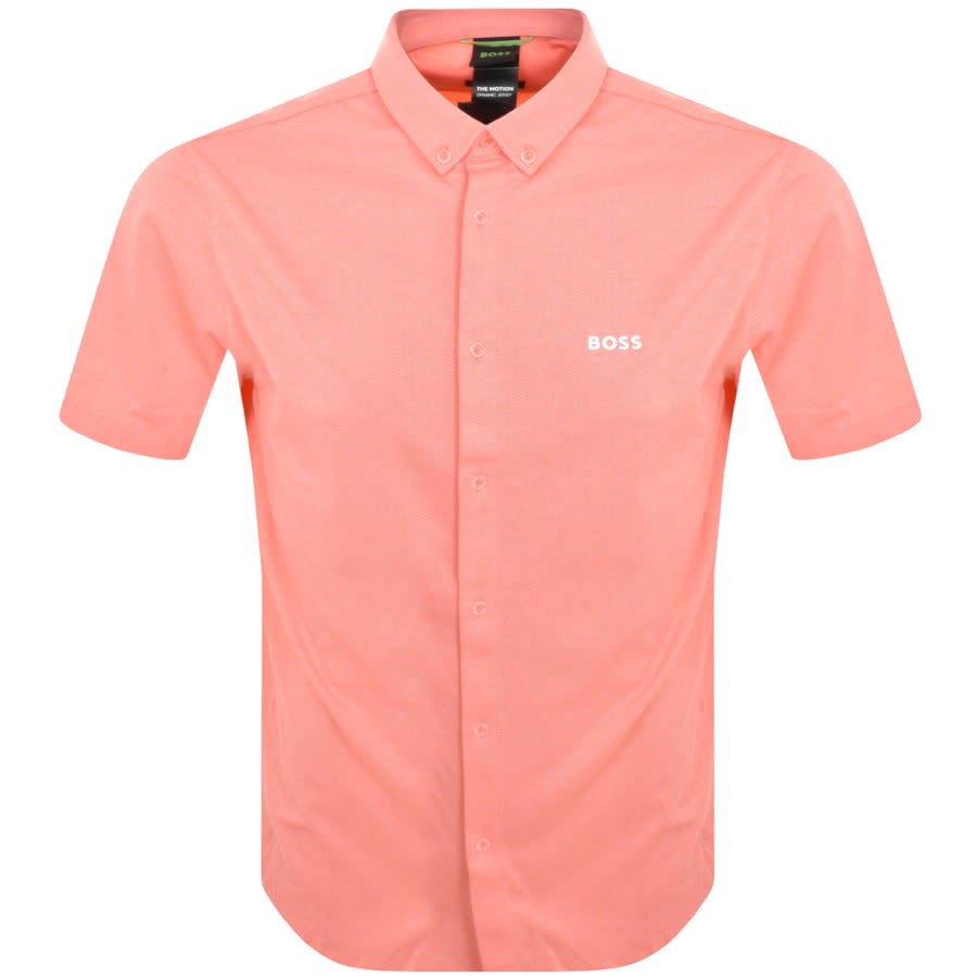 Image number 1 for BOSS Motion Short Sleeve Shirt Orange