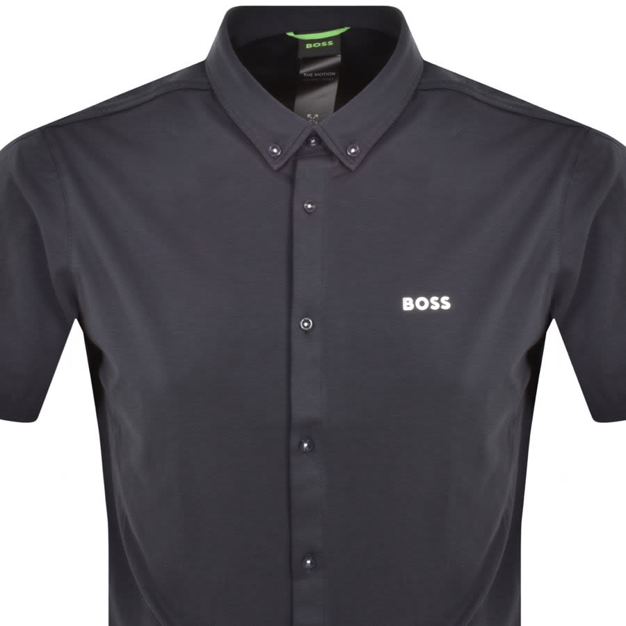 Image number 2 for BOSS Motion Short Sleeve Shirt Navy