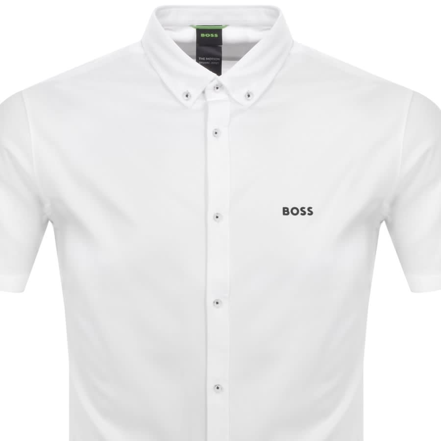 Image number 2 for BOSS Motion Short Sleeve Shirt White