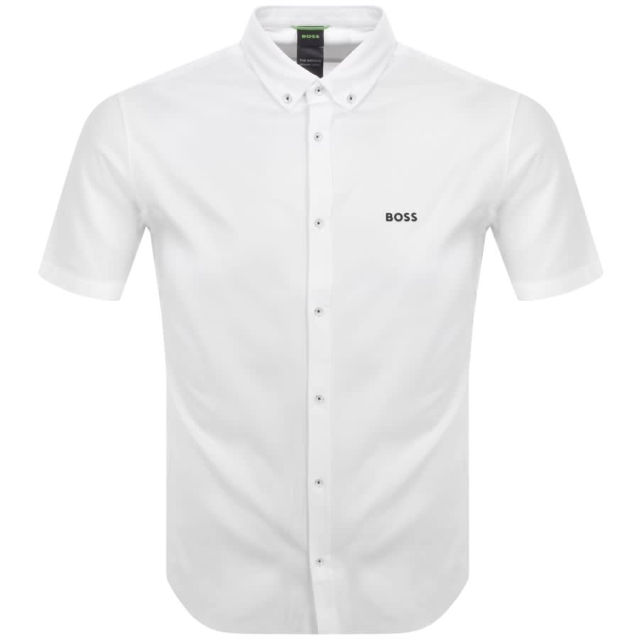 Image number 1 for BOSS Motion Short Sleeve Shirt White