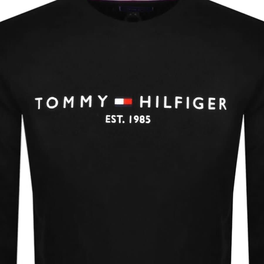 Image number 3 for Tommy Hilfiger Logo Sweatshirt Black