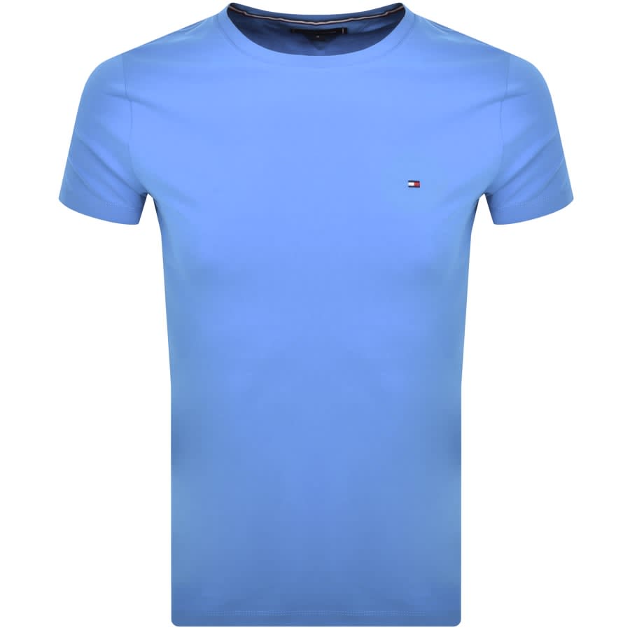 Image number 1 for Tommy Hilfiger Stretch Slim Fit T Shirt Blue