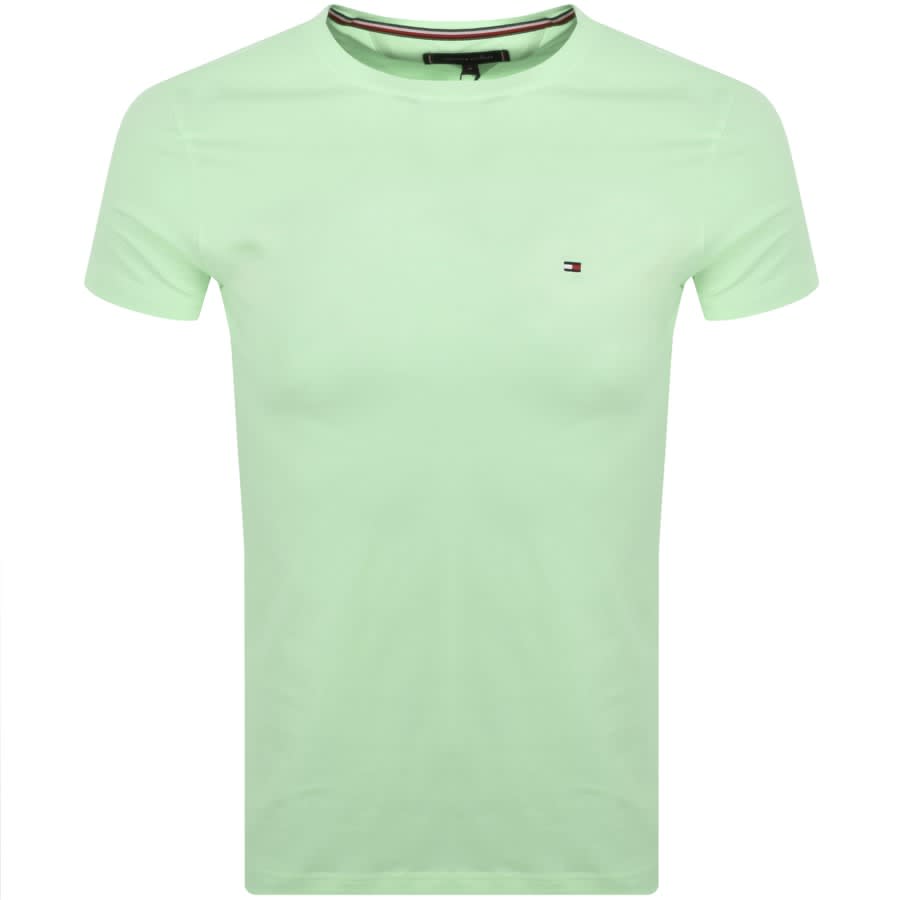 Image number 1 for Tommy Hilfiger Stretch Slim Fit T Shirt Green