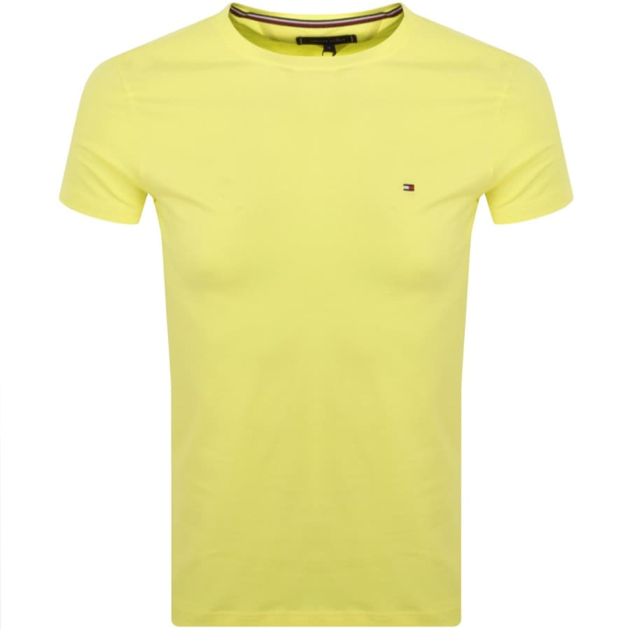 Image number 1 for Tommy Hilfiger Stretch Slim Fit T Shirt Yellow