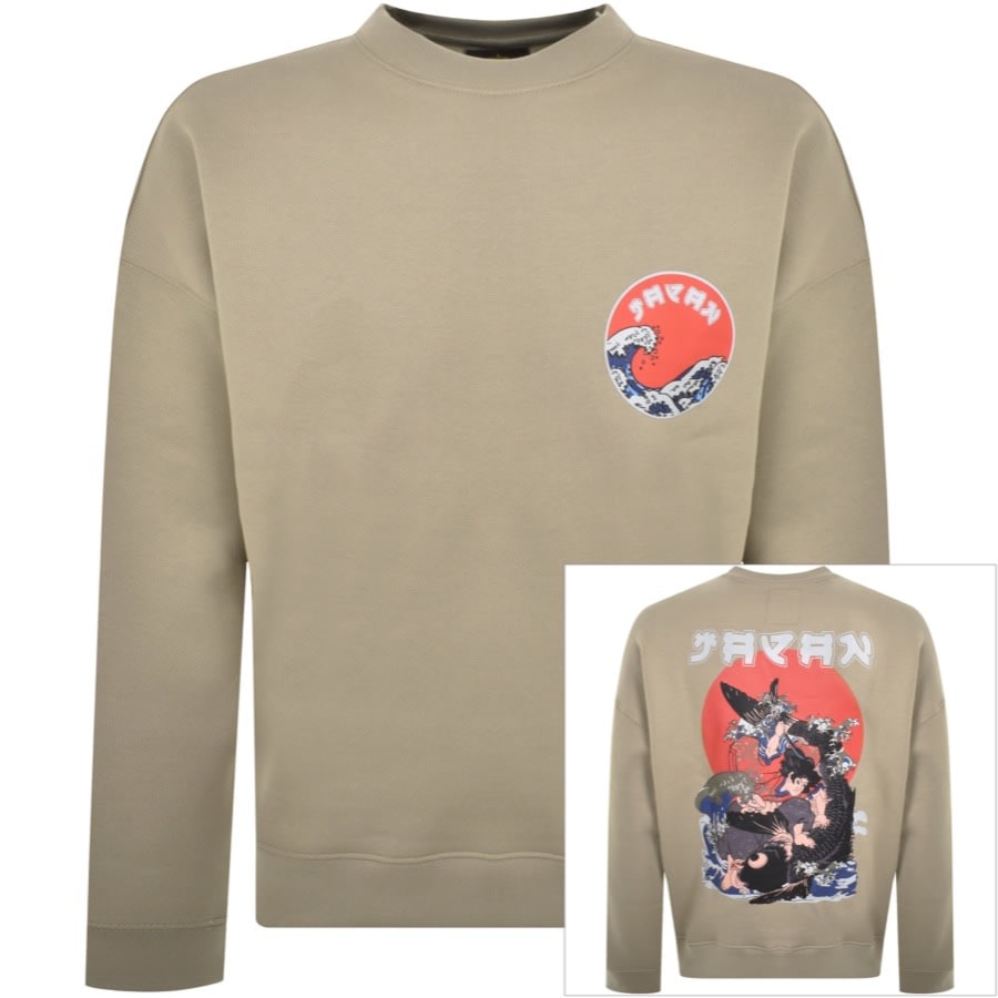 Alpha Industries Japan Wave Warrior Sweatshirt Beige XL Man
