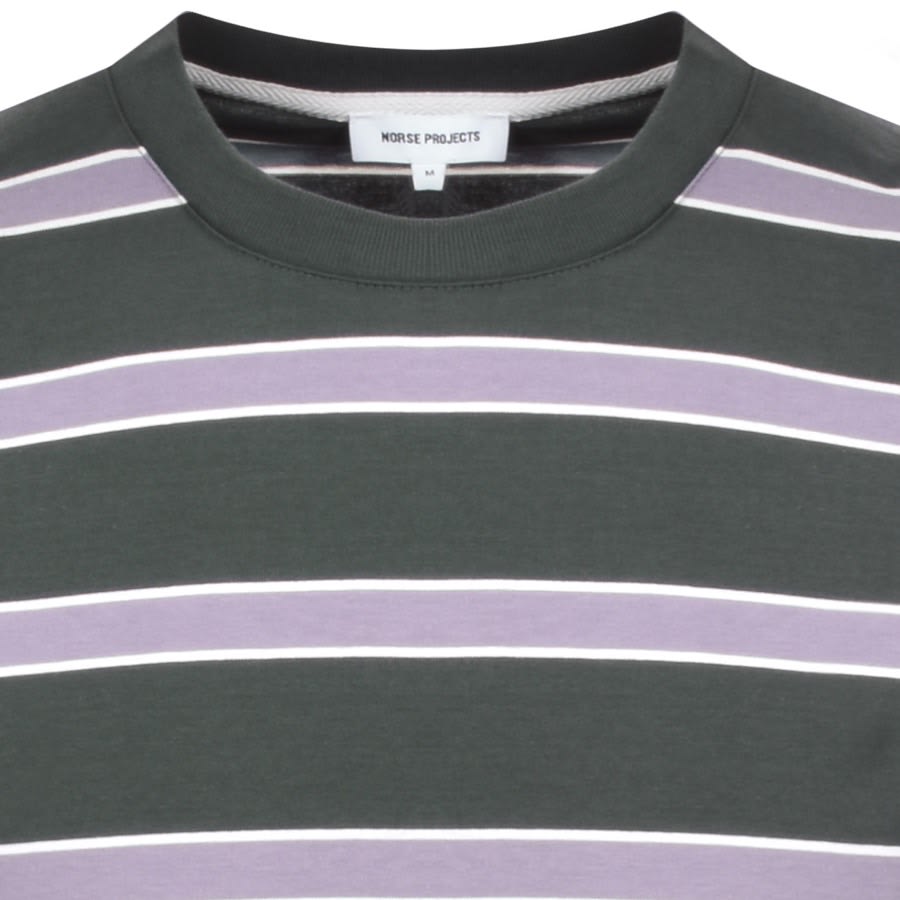 Image number 3 for Norse Projects Stripe T Shirt Grey