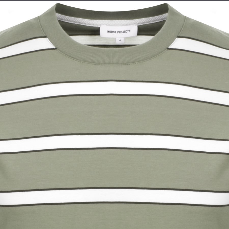Image number 3 for Norse Projects Stripe T Shirt Green