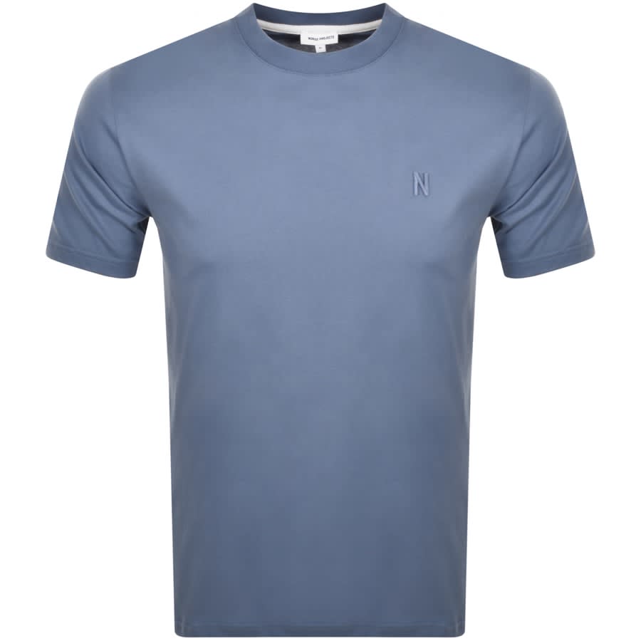 Image number 1 for Norse Projects Logo T Shirt Blue