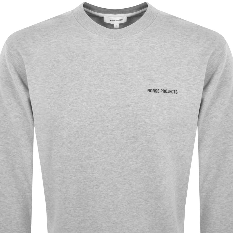 Image number 2 for Norse Projects Arne Relaxed Logo Sweatshirt Grey