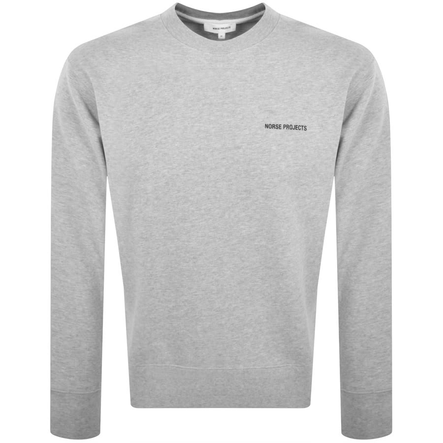 Image number 1 for Norse Projects Arne Relaxed Logo Sweatshirt Grey