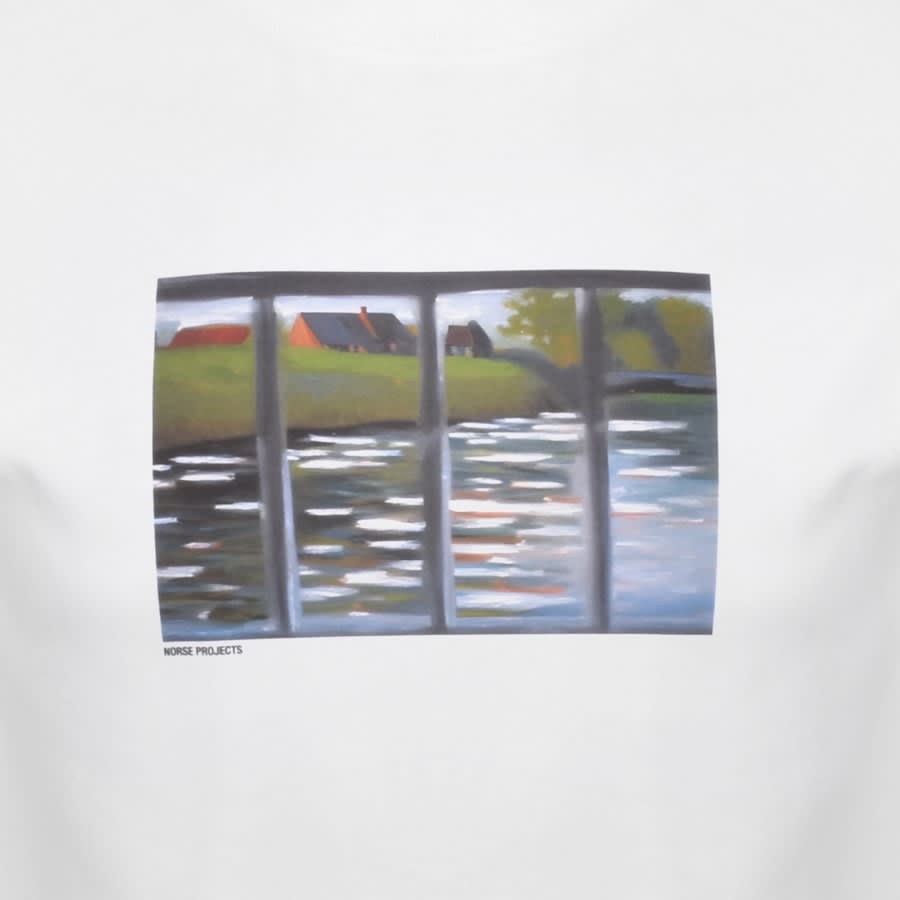 Image number 3 for Norse Projects Canal Print T Shirt White