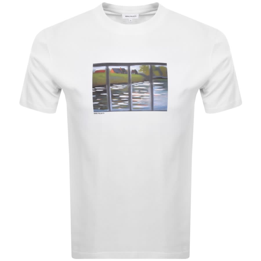 Image number 1 for Norse Projects Canal Print T Shirt White