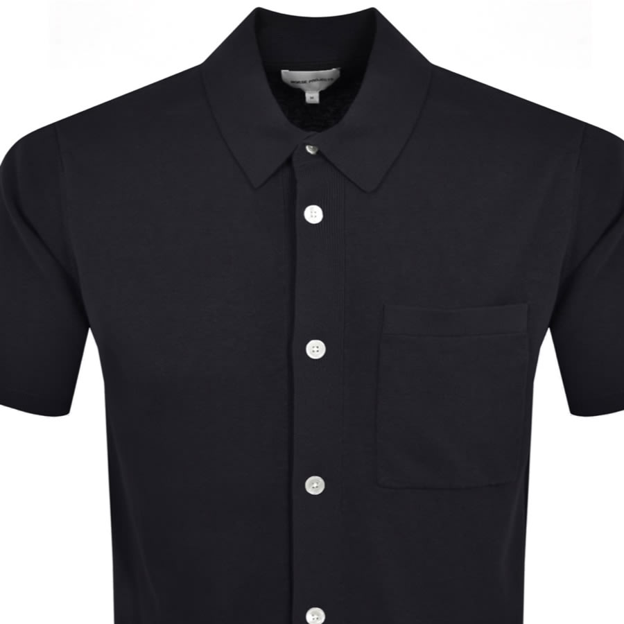 Image number 2 for Norse Projects Rollo Cotton Linen Shirt Navy