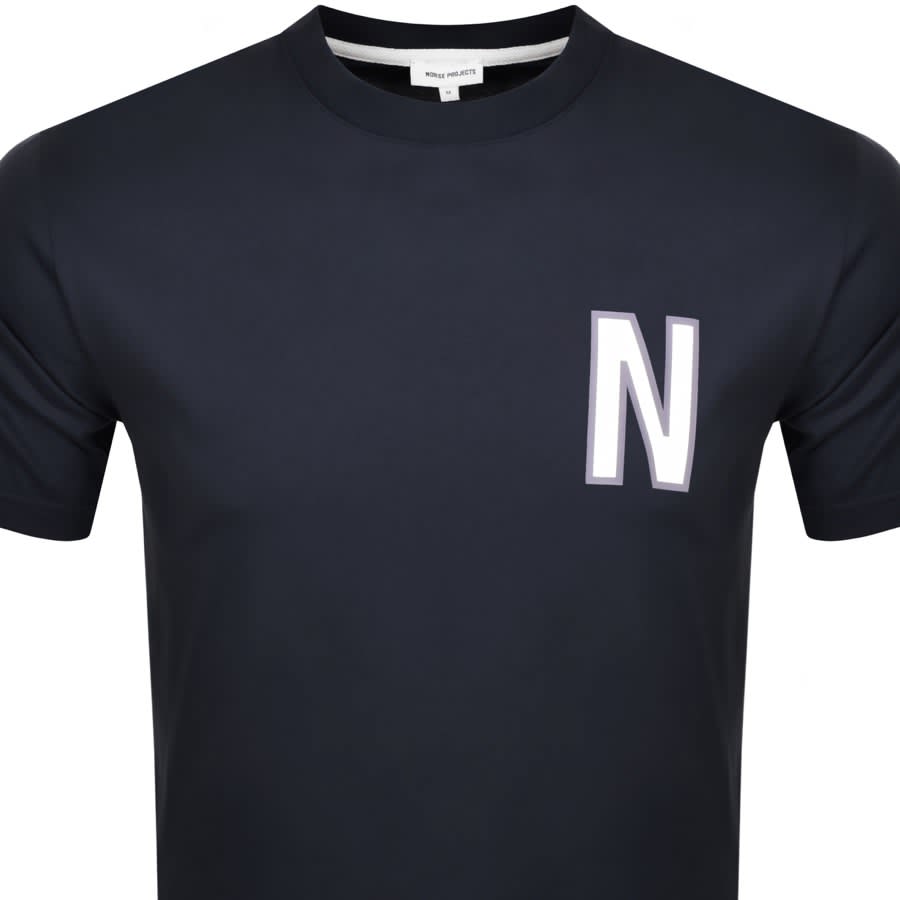 Image number 2 for Norse Projects Logo T Shirt Navy