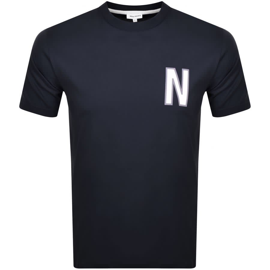Image number 1 for Norse Projects Logo T Shirt Navy