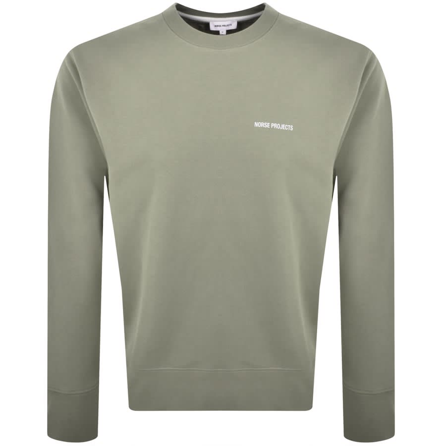 Image number 1 for Norse Projects Arne Relaxed Logo Sweatshirt Green