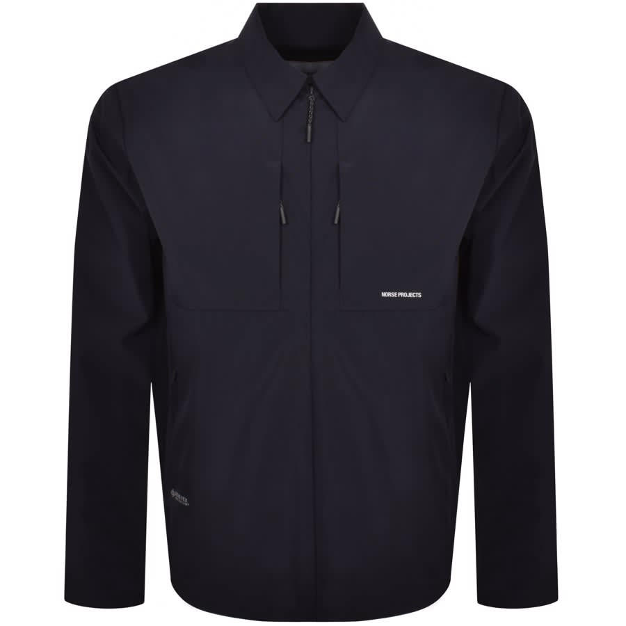 Image number 1 for Norse Projects Jens Gore Tex Overshirt Navy