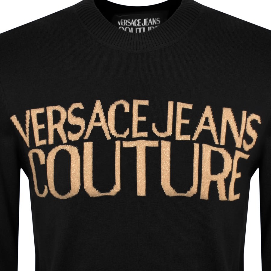 Versace Jeans Couture Logo Knit Jumper Black