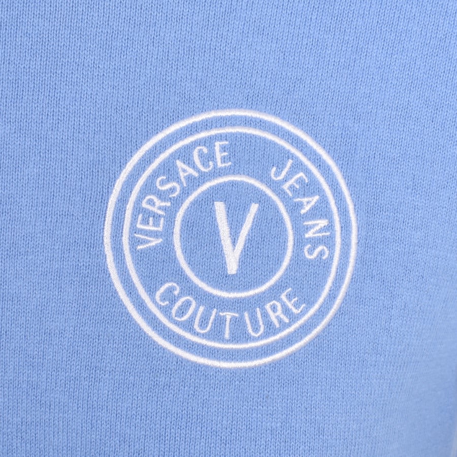Image number 3 for Versace Jeans Couture Vemblem Knit Jumper Blue