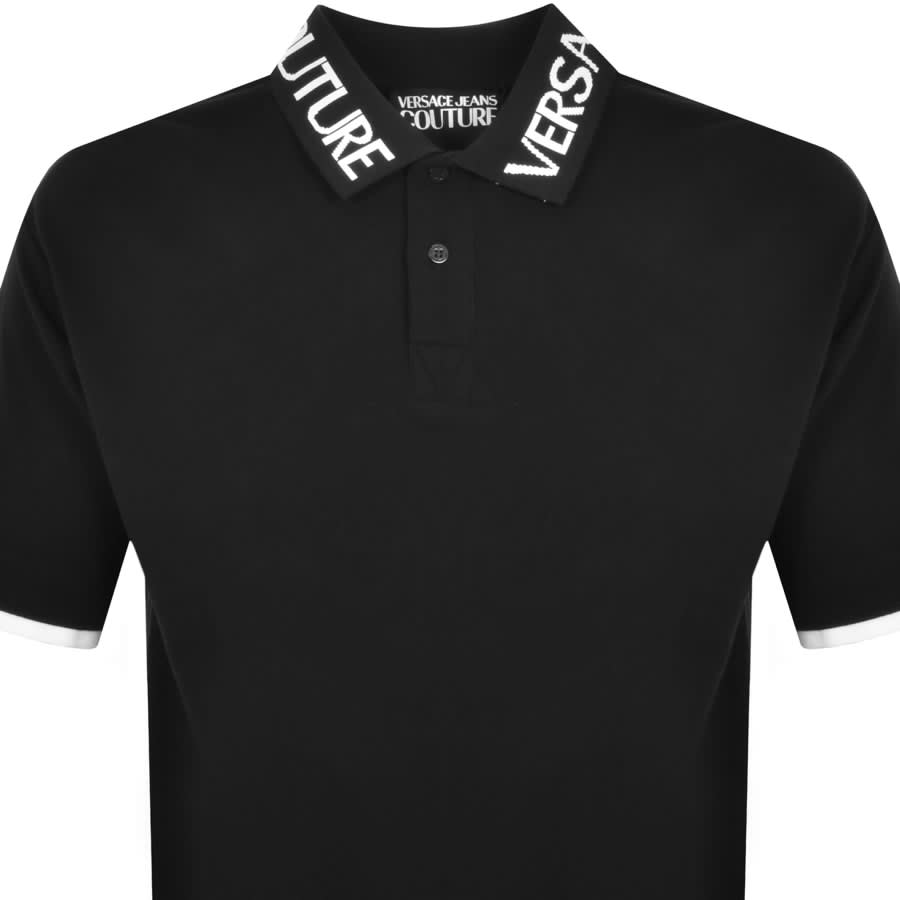 Image number 2 for Versace Jeans Couture Logo Polo T Shirt Black