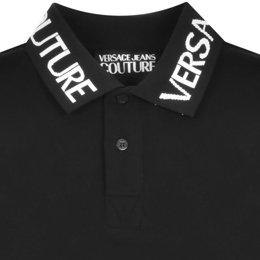 Image number 3 for Versace Jeans Couture Logo Polo T Shirt Black